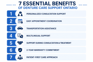 7 essential benefits of denture care support Ontario for seniors seeking quality dentures
